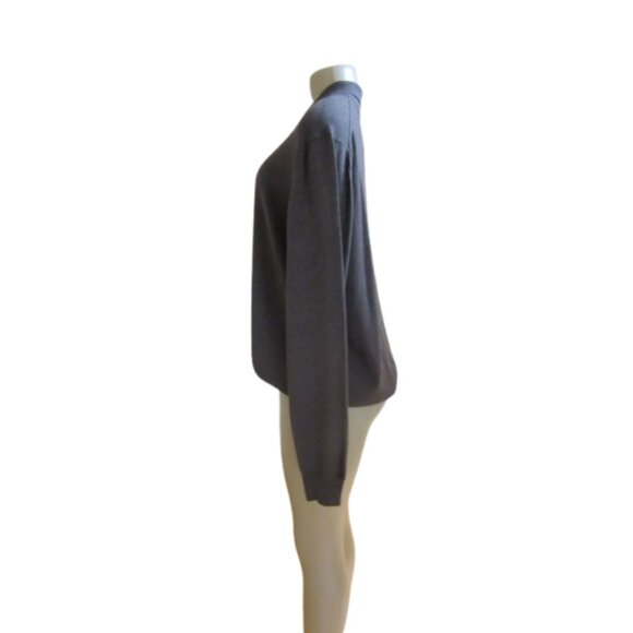 Vintage Men's Black Brown Made in Italy Brown Merino Wool Sweater Size XL - Picture 3 of 6